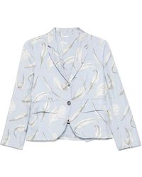 Thom Browne - Blazer con plumas estampadas - Lyst