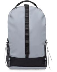Rains - Logo-Tape Mesh-Panel Backpack - Lyst