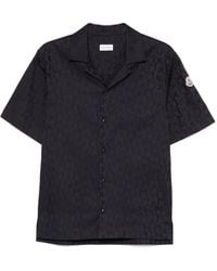 Moncler - Chemise En Soie À Logo Jacquard - Lyst