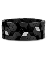 ’ROBERTO DEMEGLIO - Ceramic Stretch Diamond Bracelet - Lyst