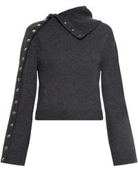 IRO - Button High-Neck Sweater - Lyst