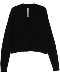 Rick Owens - V-Neck Long-Sleeve Sweater - Lyst