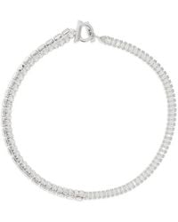 Ferragamo - Crystal-Embellished Gancini Necklace - Lyst