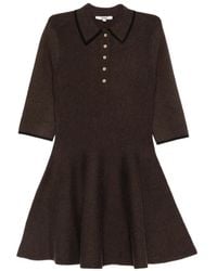 Maje - Button-Up Collared Mini Dress - Lyst
