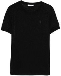 Patrizia Pepe - Fine-Knit Short-Sleeved T-Shirt - Lyst
