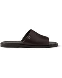 Prada - Leather Slides - Lyst