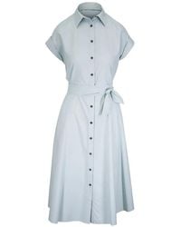 Kiton - Belted Button-Down Midi Dress - Lyst