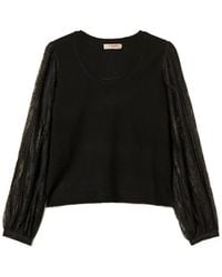 Twinset - Pullover Mit Spitzenärmeln - Lyst