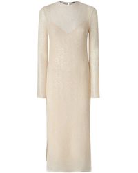 Pinko - Midi Dress With Rear Teardrop Fastening - Lyst