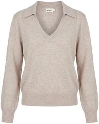 Not Shy - Palmer Cashmere Spread-Collar Sweater - Lyst