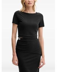 Guess - Ribbed Short-Sleeve T-Shirt - Lyst