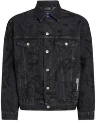 KARL LAGERFELD - Logo-Print Denim Jacket - Lyst