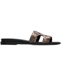 DKNY - Columba Snake-Effect Sandals - Lyst