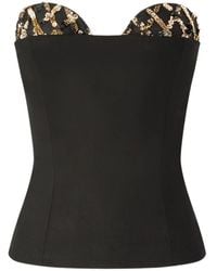 Genny - Top Senza Spalline Con Decorazione - Lyst
