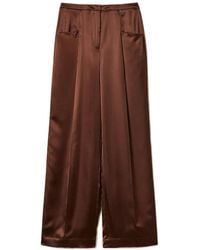Twinset - Pantalon Palazzo En Satin - Lyst