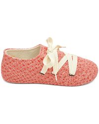 RIEN STUDIO - Lace-Up Patterned Ballet Flats - Lyst
