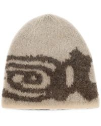ROA - Logo-Intarsia Mohair-Blend Beanie Hat - Lyst