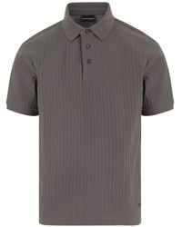 Emporio Armani - Textured Polo Shirt - Lyst