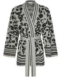 Liu Jo - Floral Stripe Cardigan - Lyst