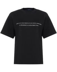 Sportmax - T-Shirt En Coton À Slogan Imprimé - Lyst