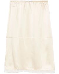 Prada - Minirock Aus Satin - Lyst