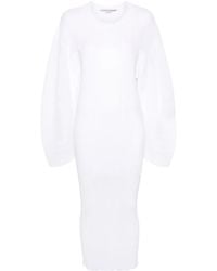 Stella McCartney - Plissé Fine-Knit Midi Dress - Lyst