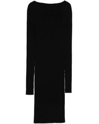 Rick Owens - Ribbed Boat-Neck Dress - Lyst