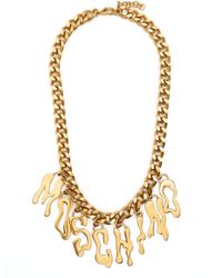 Moschino - Logo-charm Chain Necklace - Lyst