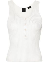 Pinko - Shimmering ribbed tank top - Lyst
