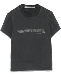 Alexander Wang - Cotton Shrunken Logo T-Shirt - Lyst