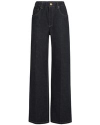 Brunello Cucinelli - No-Fade Denim Contemporary Trousers With Monili - Lyst