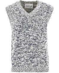 Amaranto - V-Neck Knitted Vest - Lyst