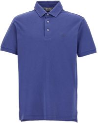 Etro - Poloshirt Met Paisley-Print En Knoop - Lyst