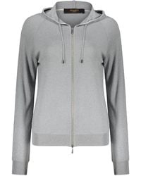 Moorer - Cardigan Zippé À Capuche - Lyst