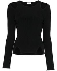 Roberto Collina - Cut-Out Ribbed-Knit Top - Lyst