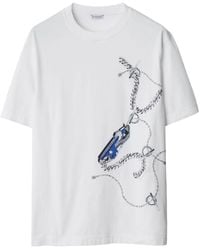 Burberry - T-shirt con stampa - Lyst