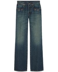 Gucci - Vaqueros Horsebit Con Efecto Degradado - Lyst