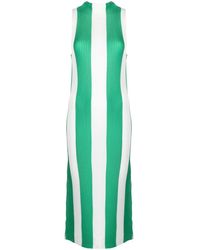 Sunnei - Vestido midi con motivo horizontal - Lyst