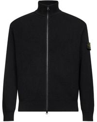 Stone Island - Cotton Zip-Up Sweater - Lyst