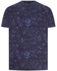 Etro - Floral-Paisley Cotton T-Shirt - Lyst