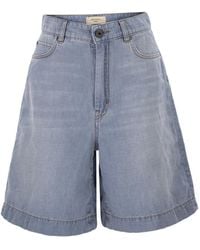 Weekend by Maxmara - Contrasting-Stitch Shorts - Lyst