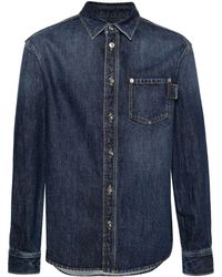 Bottega Veneta - Long-sleeve Denim Shirt - Men's - Cotton - Lyst