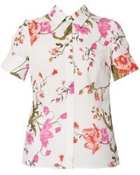 Erdem - Floral-print Seersucker Shirt - Lyst