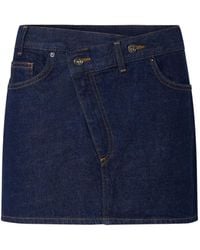 Liu Jo - Asymmetric Denim Mini Skirt - Lyst