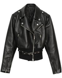 3.1 Phillip Lim - Belted Leather Biker Jacket - Lyst