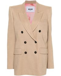 MSGM - Arena Sand Jacket For Ss24 - Lyst
