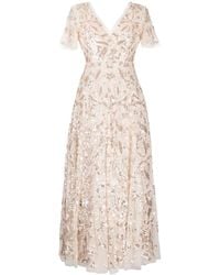 Needle & Thread - Trailing Sequin-Embellished Gown - Lyst