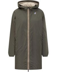 K-Way - Chaqueta Larga Con Capucha - Lyst