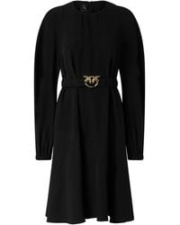Pinko - Love Birds Belted Midi Dress - Lyst
