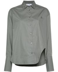 The Attico - Eliza Hemd Mit Logo-Stickerei - Lyst